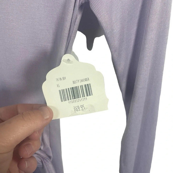 NWT Altar’d State Tatia Faux Wrap Ribbed Bodycon Dress in Lavender Size XS - Picture 6 of 11
